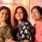 Kanupriya Pandit with her sisters Tanuja Shankar (Center) and Anuradha Shankar (Right)