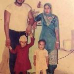 Gurmeet Ram Rahim med sin kone Harjeet og to børn
