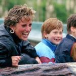La princesse Diana avec le prince Harry et le prince William
