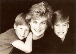 La princesse Diana avec ses fils
