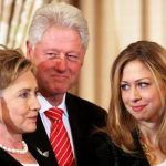 Chelsea Clinton avec ses parents