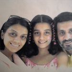Rajesh Talwar con sua moglie Nupur e la figlia Aarushi Talwar