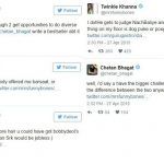 Chetan Bhagat Twinkle Khanna противоречие